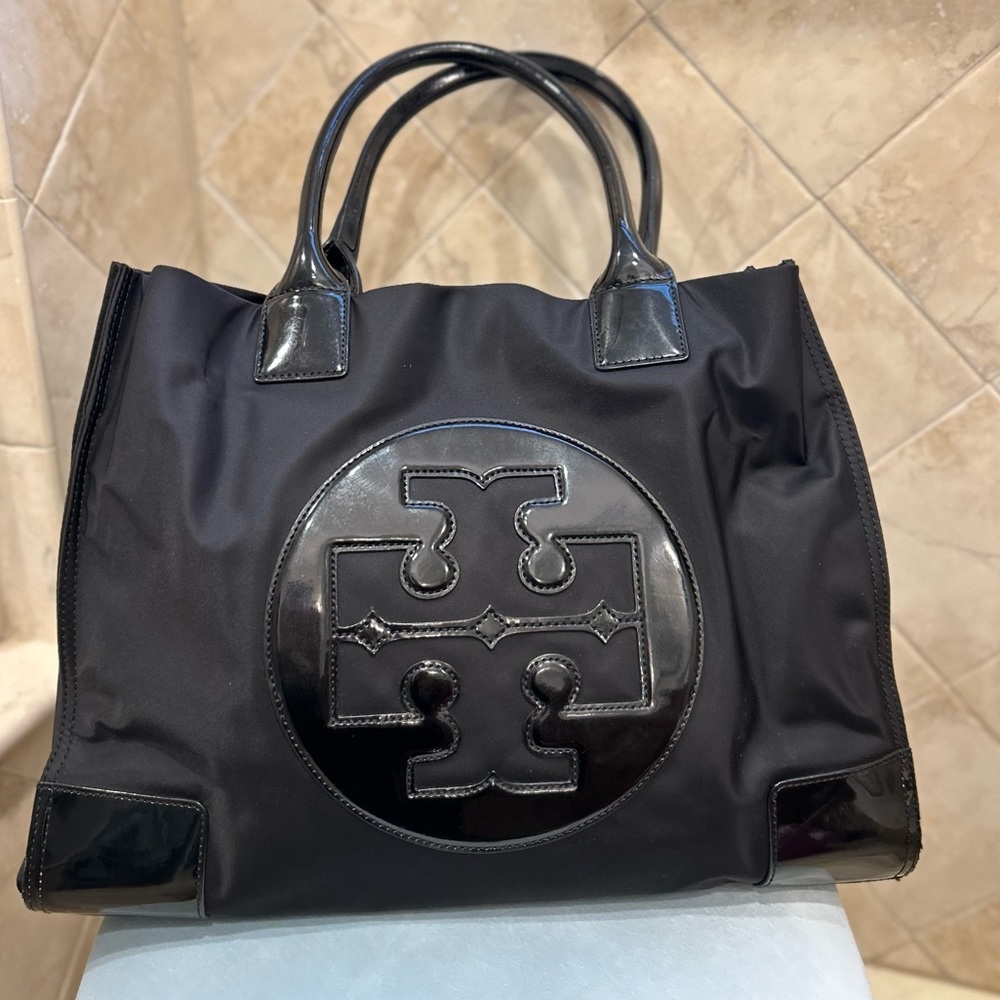 TORY BURCH ELLA PATENT TOTE BAG